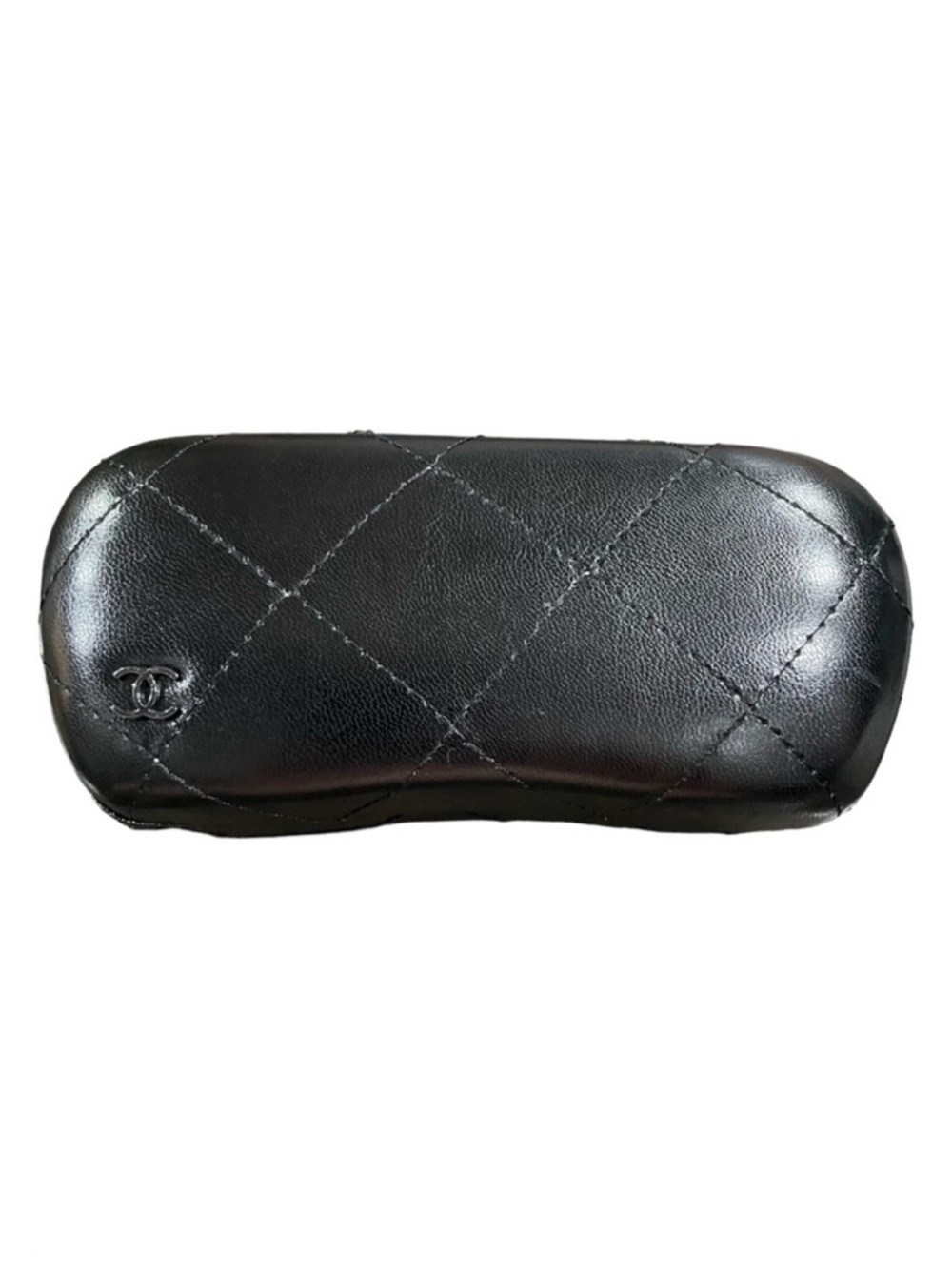 CHANEL Authentic Matelassé Black Leather Glasses Case - Picture 2 of 9